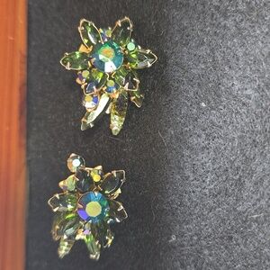 Vintage AB Beau Jewels Clip Earrings